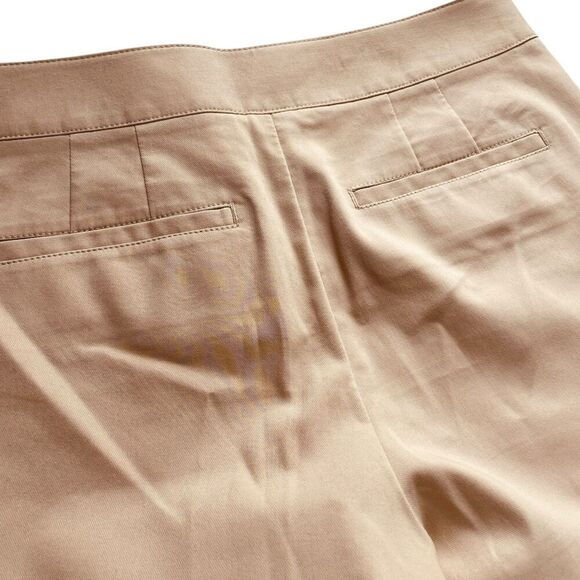 Tory Burch Khaki Flat Front Shorts - Picture 7 of 9